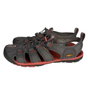 KEEN Clearwater CNX Sandals Womens 10 Gray Coral Waterproof Hiking Outdoor